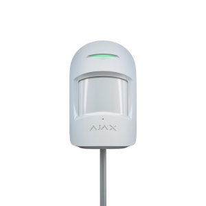 Detector cu fir PIR si Geam Spart Ajax CombiProtect Fibra Alb