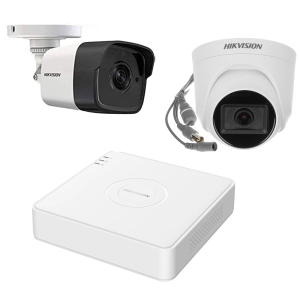 Kit 2 camere mixt analog  Hikvision 2mp