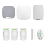 Kit sistem de  alarma Ajax  4 zone + sirena de interior + tastatura