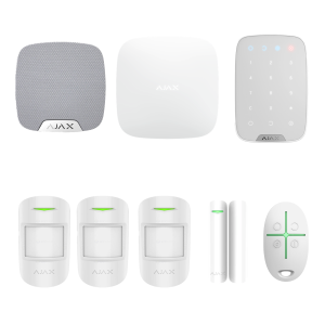 Kit sistem de  alarma Ajax  4 zone + sirena de interior + tastatura